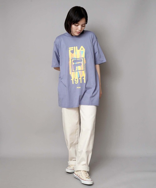FILA（フィラ）の「【FILA/フィラ】レディースプリント半袖Ｔシャツ（Tシャツ/カットソー・レディース・ホワイト/パープル/オレンジ・MEDIUM/LARGE/X-LARGE）」の17枚目の写真