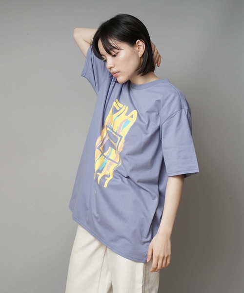 FILA（フィラ）の「【FILA/フィラ】レディースプリント半袖Ｔシャツ（Tシャツ/カットソー・レディース・ホワイト/パープル/オレンジ・MEDIUM/LARGE/X-LARGE）」の10枚目の写真