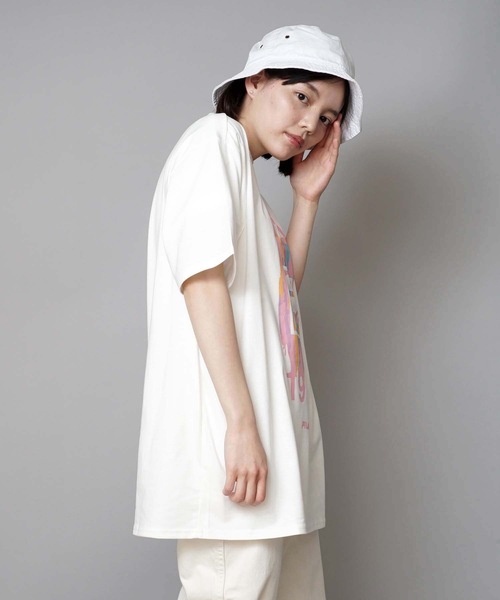 FILA（フィラ）の「【FILA/フィラ】レディースプリント半袖Ｔシャツ（Tシャツ/カットソー・レディース・ホワイト/パープル/オレンジ・MEDIUM/LARGE/X-LARGE）」の20枚目の写真