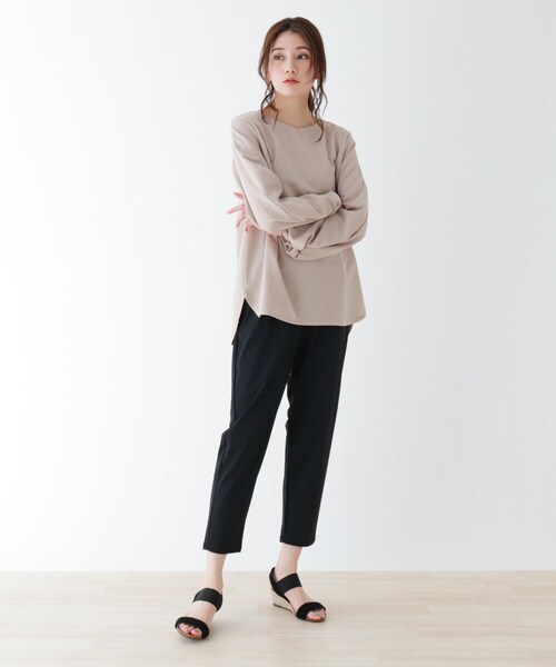 SHOO・LA・RUE（シューラルー）の「◆【追加生産/S-3L】さらりレギンスパンツ（その他パンツ・レディース・ブラック/ネイビー/サンドベージュ・01/02/03/05/04）」の11枚目の写真