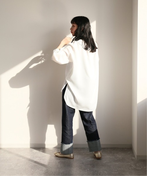SLOBE IENA(スローブイエナ)の「カットドッキングプルオーバーブラウス【手洗い可能】◆(シャツ/ブラウス・レディース・ブラック/ホワイト・FREE)」の18枚目の写真