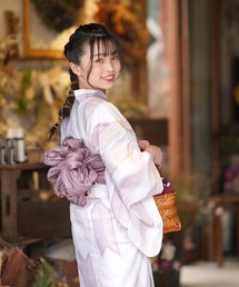 utatane ウタタネ 浴衣 utatane（ウタタネ）の「ハイジュニア浴衣セット ピンク矢絣