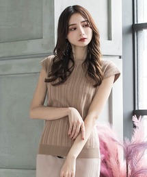 Julia Boutique | ランダムリブフレンチスリーブトップス/21000(Tシャツ/カットソー)