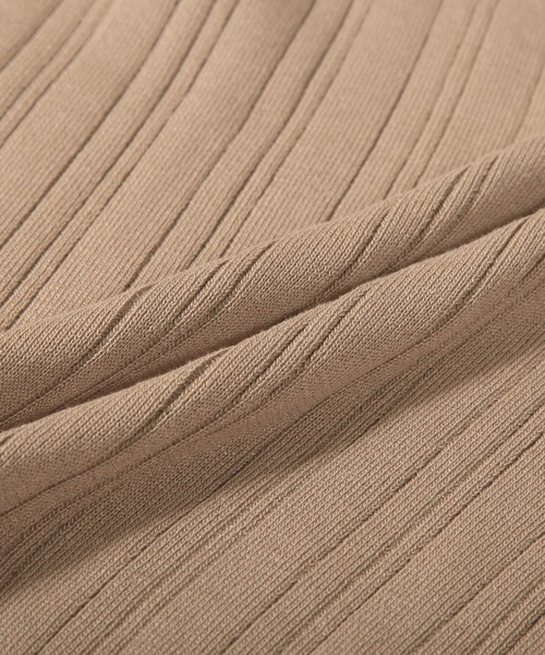 Julia Boutique（ジュリアブティック）の「ランダムリブフレンチスリーブトップス/21000（Tシャツ/カットソー・レディース・ホワイト/モカ/ベージュ/ブラック・ONE）」の12枚目の写真