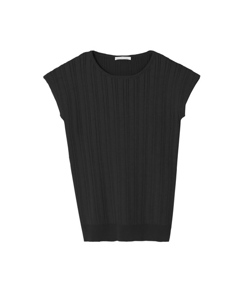 Julia Boutique（ジュリアブティック）の「ランダムリブフレンチスリーブトップス/21000（Tシャツ/カットソー・レディース・ホワイト/モカ/ベージュ/ブラック・ONE）」の10枚目の写真