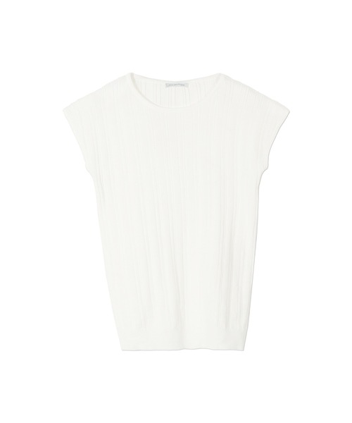 Julia Boutique（ジュリアブティック）の「ランダムリブフレンチスリーブトップス/21000（Tシャツ/カットソー・レディース・ホワイト/モカ/ベージュ/ブラック・ONE）」の14枚目の写真