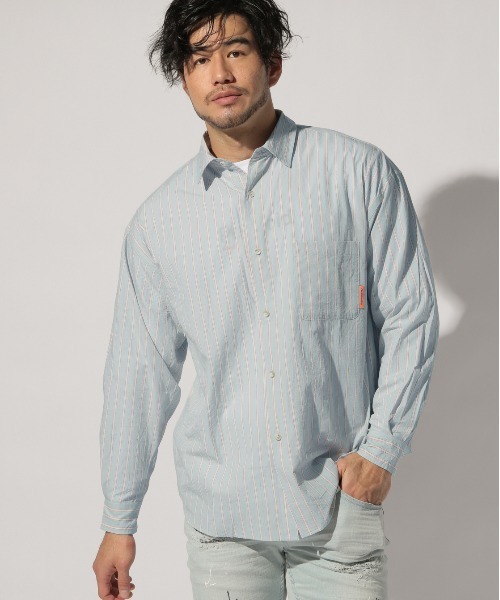 BAYFLOW（ベイフロー）の「ストライプシャツ L/S（シャツ/ブラウス・メンズ・ホワイト/ライトブルー・MEDIUM/LARGE）」の15枚目の写真