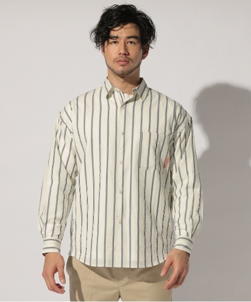 BAYFLOW（ベイフロー）の「ストライプシャツ L/S（シャツ/ブラウス・メンズ・ホワイト/ライトブルー・MEDIUM/LARGE）」の11枚目の写真