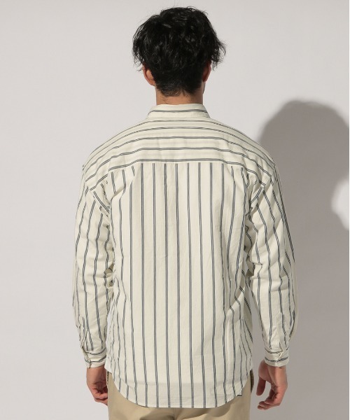 BAYFLOW（ベイフロー）の「ストライプシャツ L/S（シャツ/ブラウス・メンズ・ホワイト/ライトブルー・MEDIUM/LARGE）」の13枚目の写真