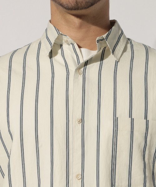 BAYFLOW（ベイフロー）の「ストライプシャツ L/S（シャツ/ブラウス・メンズ・ホワイト/ライトブルー・MEDIUM/LARGE）」の10枚目の写真