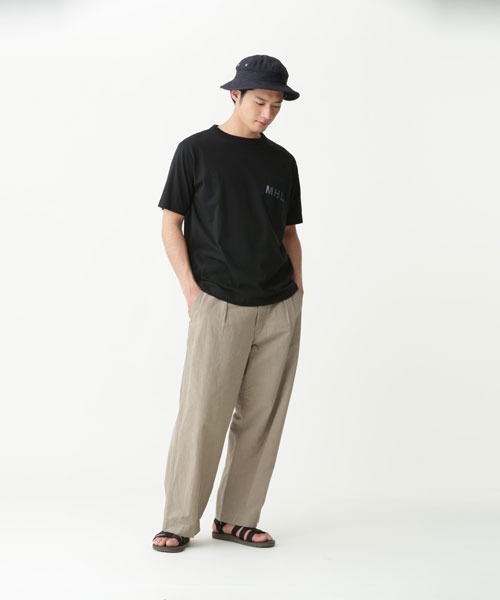 MHL.（エムエイチエル）の「PRINTED COTTON JERSEY（Tシャツ/カットソー・メンズ・ブラック/ホワイト・MEDIUM/X-LARGE/SMALL/LARGE）」の10枚目の写真