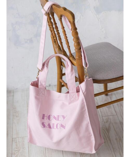 Honey Salon（ハニーサロン）の「HONEYSALONビッグトートバッグ（トートバッグ・レディース・ラベンダー/ライトピンク/ナチュラル・FREE）」の19枚目の写真