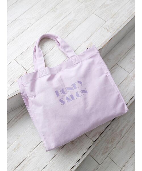 Honey Salon（ハニーサロン）の「HONEYSALONビッグトートバッグ（トートバッグ・レディース・ラベンダー/ライトピンク/ナチュラル・FREE）」の17枚目の写真