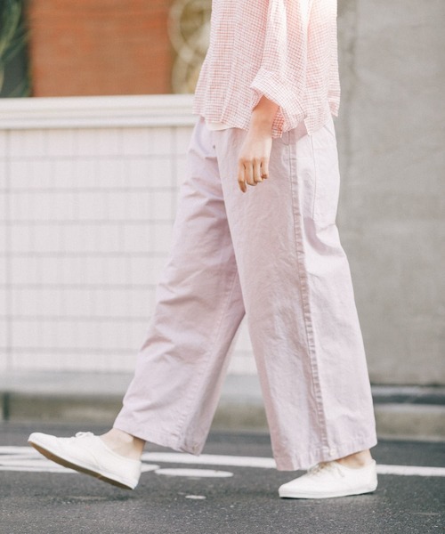 URBAN RESEARCH DOORS(アーバンリサーチドアーズ)の「siiwa 綿麻カルゼイージーパンツ(その他パンツ・レディース・ライトブルー/ピンク・ONE)」の2枚目の写真