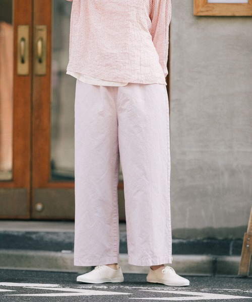 URBAN RESEARCH DOORS(アーバンリサーチドアーズ)の「siiwa 綿麻カルゼイージーパンツ(その他パンツ・レディース・ライトブルー/ピンク・ONE)」の13枚目の写真