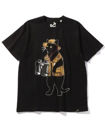 go slow caravan | WEB限定 go slow caravan/ゴースローキャラバン 探検猫 クルーネック プリントTシャツ/351908(Tシャツ/カットソー)