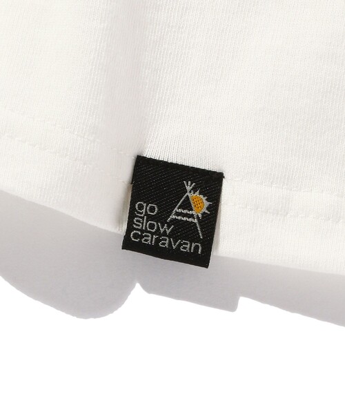 go slow caravan（ゴースローキャラバン）の「WEB限定 go slow caravan/ゴースローキャラバン 探検猫 クルーネック プリントTシャツ/351908（Tシャツ/カットソー・メンズ・ホワイト/ブラック・5/3/4）」の11枚目の写真