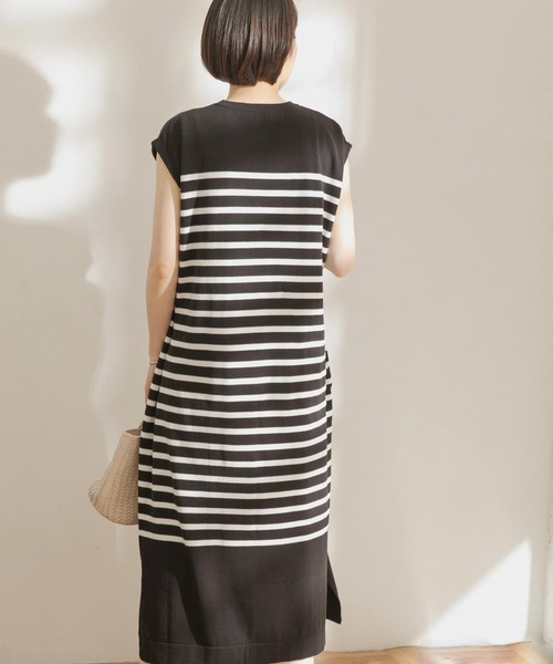 FORK&SPOON(フォークアンドスプーン)の「FORK&SPOON パネルボーダーノースリーブワンピース(ワンピース・レディース・ホワイト系その他/ブルー系その他・ONE)」の10枚目の写真