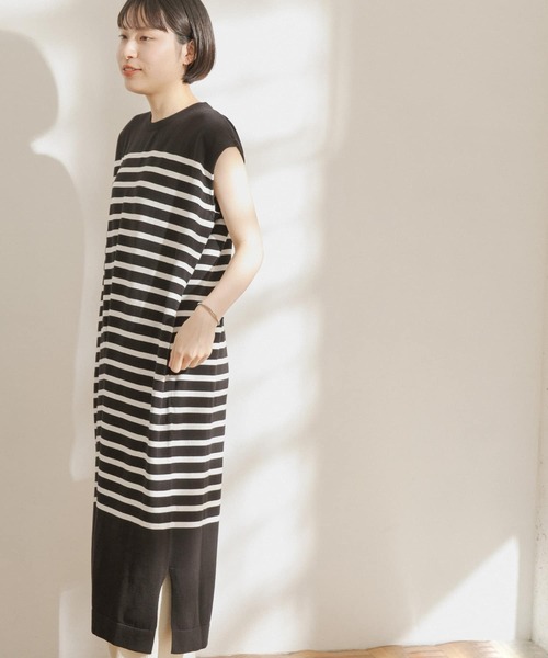 FORK&SPOON(フォークアンドスプーン)の「FORK&SPOON パネルボーダーノースリーブワンピース(ワンピース・レディース・ホワイト系その他/ブルー系その他・ONE)」の12枚目の写真