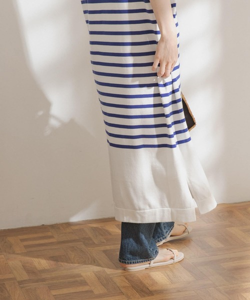 FORK&SPOON(フォークアンドスプーン)の「FORK&SPOON パネルボーダーノースリーブワンピース(ワンピース・レディース・ホワイト系その他/ブルー系その他・ONE)」の17枚目の写真