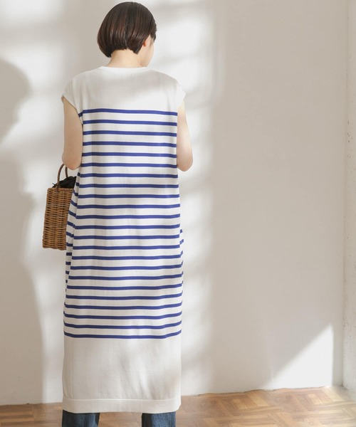 FORK&SPOON(フォークアンドスプーン)の「FORK&SPOON パネルボーダーノースリーブワンピース(ワンピース・レディース・ホワイト系その他/ブルー系その他・ONE)」の20枚目の写真