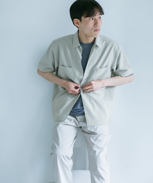 URBAN RESEARCH DOORS（アーバンリサーチドアーズ）の「セオアルファダブルポケットシャツ（シャツ/ブラウス・メンズ・チャコールグレー/ライトブラウン/グリーン系その他・40/38）」の6枚目の写真