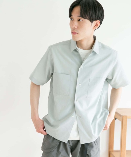 URBAN RESEARCH DOORS（アーバンリサーチドアーズ）の「セオアルファダブルポケットシャツ（シャツ/ブラウス・メンズ・チャコールグレー/ライトブラウン/グリーン系その他・40/38）」の18枚目の写真