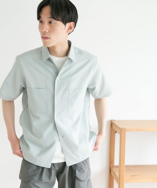 URBAN RESEARCH DOORS（アーバンリサーチドアーズ）の「セオアルファダブルポケットシャツ（シャツ/ブラウス・メンズ・チャコールグレー/ライトブラウン/グリーン系その他・40/38）」の9枚目の写真