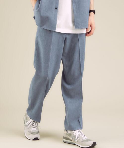 green label relaxing（グリーンレーベルリラクシング）の「＜ 機能 / ストレッチ・防シワ ＞ CM リネンライク ドビー クリース ストレート パンツ（その他パンツ・メンズ・ダークブラウン/ベージュ/コバルトブルー・SMALL/MEDIUM/LARGE/X-LARGE）」の3枚目の写真
