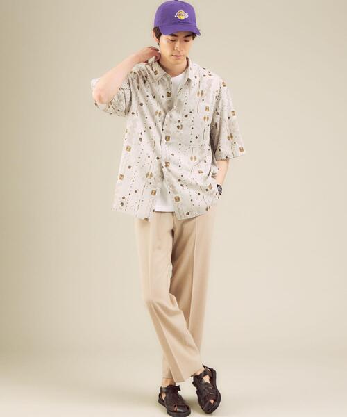 green label relaxing（グリーンレーベルリラクシング）の「＜ 機能 / ストレッチ・防シワ ＞ CM リネンライク ドビー クリース ストレート パンツ（その他パンツ・メンズ・ダークブラウン/ベージュ/コバルトブルー・SMALL/MEDIUM/LARGE/X-LARGE）」の10枚目の写真