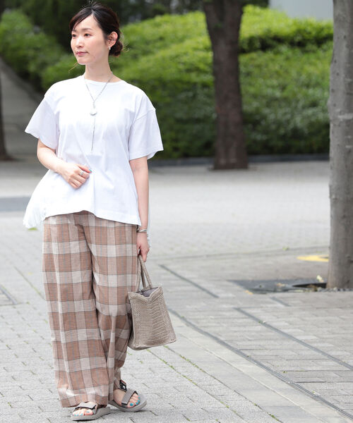 Ray BEAMS（レイビームス）の「Ray BEAMS / バック プリーツ ハーフスリーブ Tシャツ（Tシャツ/カットソー・レディース・ホワイト/ブラック/ラベンダー・ONE SIZE）」の6枚目の写真