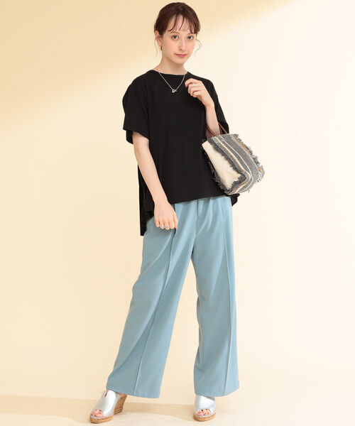 Ray BEAMS（レイビームス）の「Ray BEAMS / バック プリーツ ハーフスリーブ Tシャツ（Tシャツ/カットソー・レディース・ホワイト/ブラック/ラベンダー・ONE SIZE）」の19枚目の写真