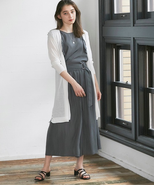 12Twelve Agenda（トゥエルブ　アジェンダ）の「パウダーサテンベルト付ワイドパンツ（その他パンツ・レディース・チャコールグレー/グレイッシュベージュ/ミント/ブラウン・M）」の14枚目の写真