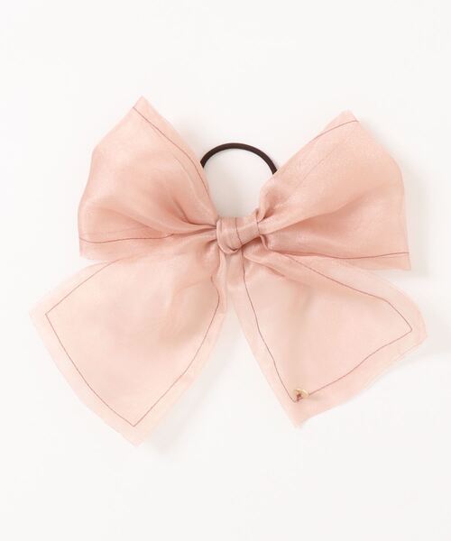 SLURR（スラ―）の「ビッグメッシュリボンポニー（ヘアゴム・レディース・ブラック/ピンク・FREE）」の5枚目の写真