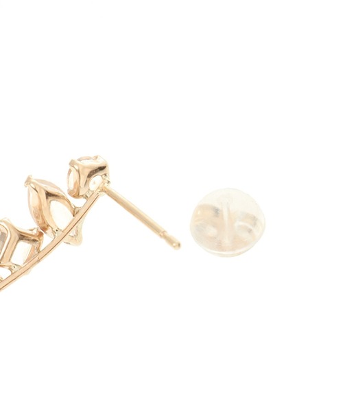 ブルームーンストーン6パーツピアスカフ K10