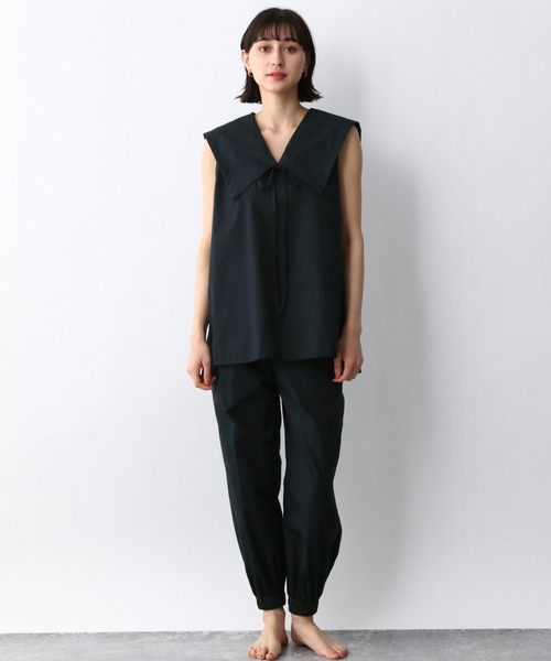 e/rm（イーアールエム）の「【e/rm】Cビッグカラーブラウス　949650（シャツ/ブラウス・レディース・ネイビー/オフホワイト・FREE）」の3枚目の写真