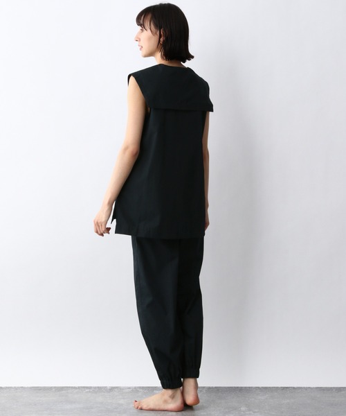 e/rm（イーアールエム）の「【e/rm】Cビッグカラーブラウス　949650（シャツ/ブラウス・レディース・ネイビー/オフホワイト・FREE）」の4枚目の写真