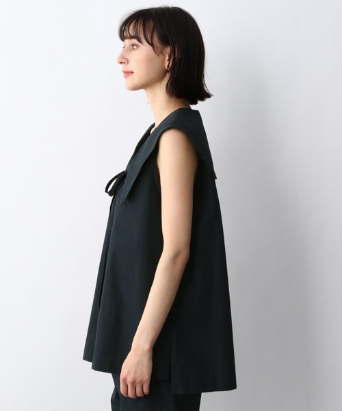 e/rm（イーアールエム）の「【e/rm】Cビッグカラーブラウス　949650（シャツ/ブラウス・レディース・ネイビー/オフホワイト・FREE）」の6枚目の写真