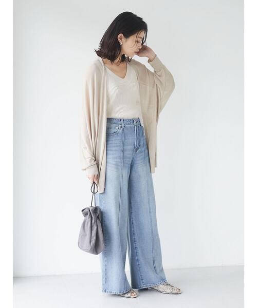 Green Parks(グリーンパークス)の「接触冷感 ドルマンカーデ*(カーディガン/ボレロ・レディース・ライトグレー/ブラック/オフホワイト/ライトベージュ・FREE)」の12枚目の写真