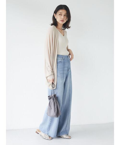 Green Parks(グリーンパークス)の「接触冷感 ドルマンカーデ*(カーディガン/ボレロ・レディース・ライトグレー/ブラック/オフホワイト/ライトベージュ・FREE)」の11枚目の写真