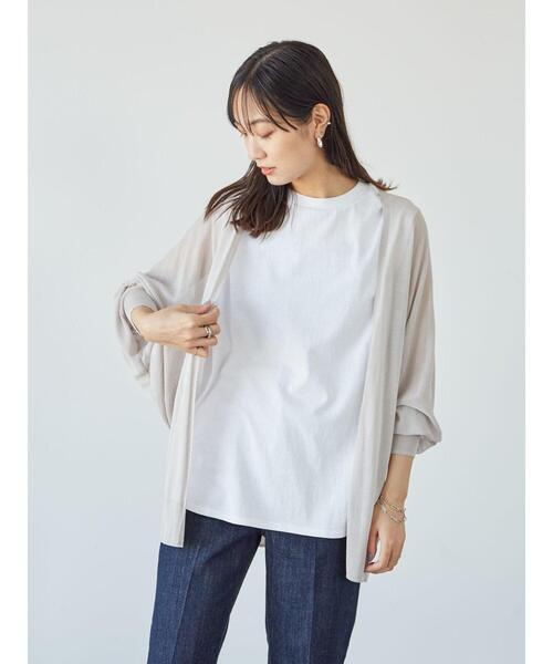 Green Parks(グリーンパークス)の「接触冷感 ドルマンカーデ*(カーディガン/ボレロ・レディース・ライトグレー/ブラック/オフホワイト/ライトベージュ・FREE)」の9枚目の写真