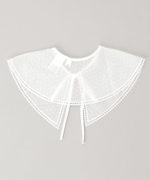 WEGO（ウィゴー）の「WEGO/ドット柄シアー付け襟（付け襟・レディース・ホワイト・FREE）」の2枚目の写真