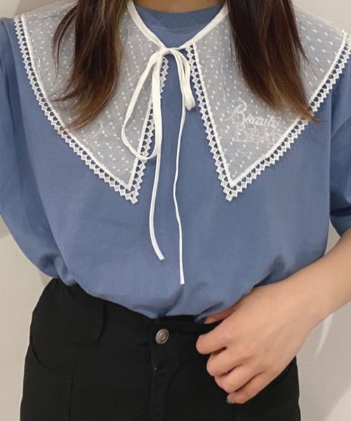 WEGO（ウィゴー）の「WEGO/ドット柄シアー付け襟（付け襟・レディース・ホワイト・FREE）」の8枚目の写真