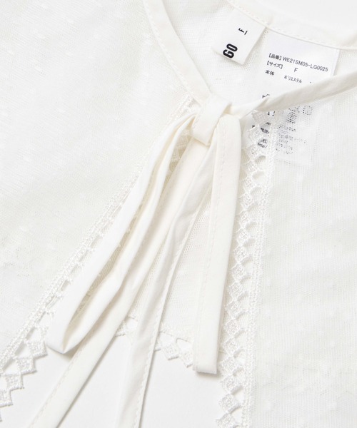 WEGO（ウィゴー）の「WEGO/ドット柄シアー付け襟（付け襟・レディース・ホワイト・FREE）」の4枚目の写真