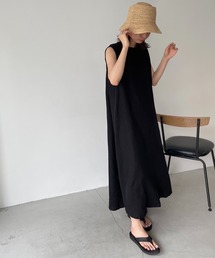 RED CHOP WORKS(レッドチョップワークス) リネンノースリーブワンピース