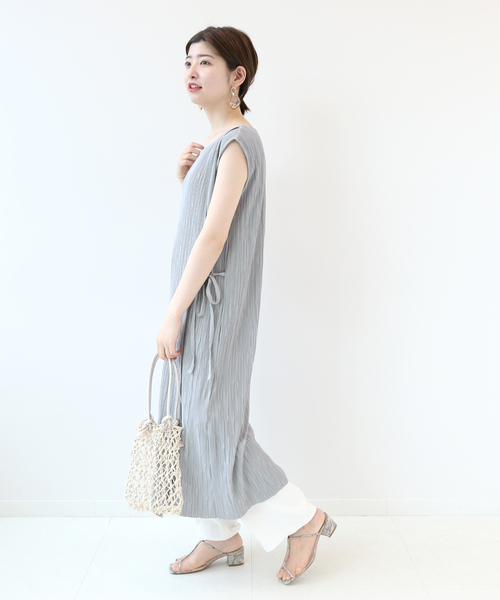 Simplicite(サンプリシテ)の「ワッシャージャガードカットロングプルオーバー◆(Tシャツ/カットソー・レディース・ベージュ/グレー/ブルー系その他・FREE)」の5枚目の写真