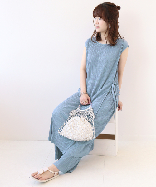 Simplicite(サンプリシテ)の「ワッシャージャガードカットロングプルオーバー◆(Tシャツ/カットソー・レディース・ベージュ/グレー/ブルー系その他・FREE)」の14枚目の写真