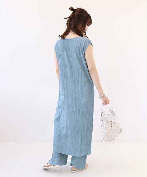 Simplicite(サンプリシテ)の「ワッシャージャガードカットロングプルオーバー◆(Tシャツ/カットソー・レディース・ベージュ/グレー/ブルー系その他・FREE)」の15枚目の写真