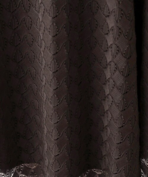 pink adobe（ピンクアドベ）の「◆【M-L】ダイヤ柄ニットレーススカート（スカート・レディース・チャコールグレー/ライトグリーン/アイボリー・40/38）」の9枚目の写真