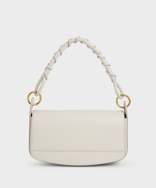 CHARLES & KEITH（チャールズ & キース）の「コイルド トップハンドルショルダーバッグ / Coiled Top Handle Shoulder Bag（ショルダーバッグ・レディース・ブラック/ライトブラウン/クリーム・M）」の3枚目の写真